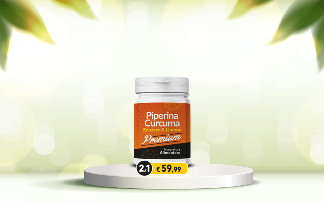 Ritrova benessere e regolarità con Piperina e Curcuma Premium: ordina ora